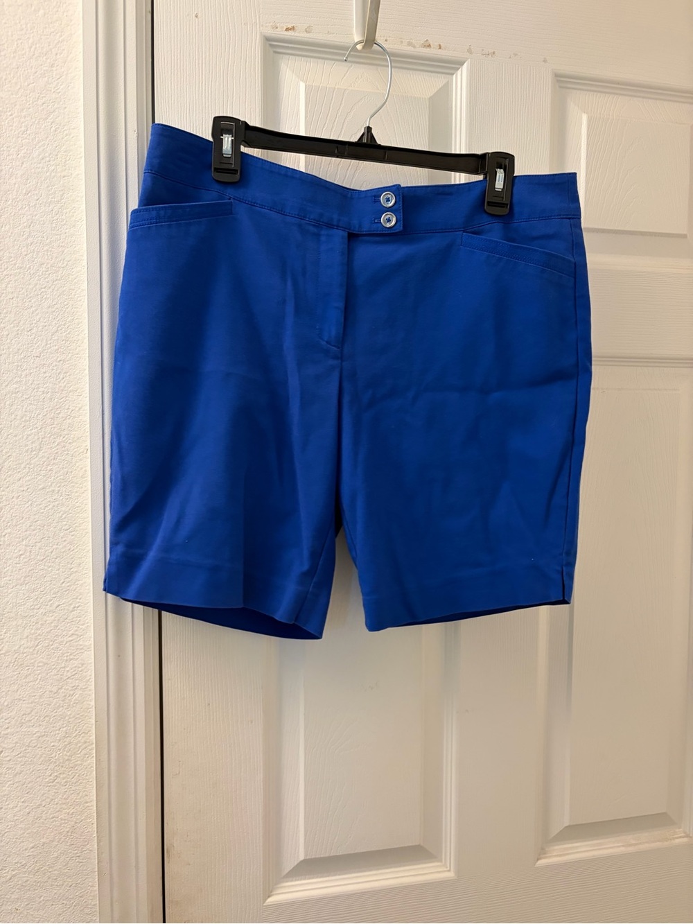 Anne Klein Electric Blue Stretch Pull-On Shorts